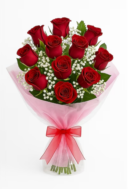 Valentine's Wrapped Roses